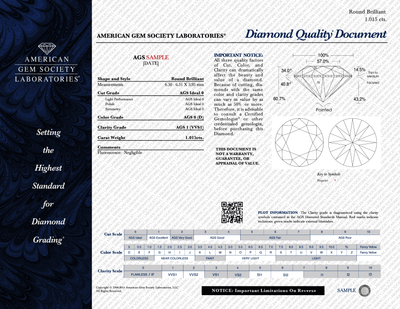 AGS CERTIFICATED DIAMONDS