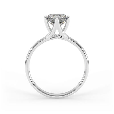 Audrey Brilliant Round Solitaire Set Engagement Ring