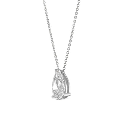 Solitaire Pear Diamond Necklace