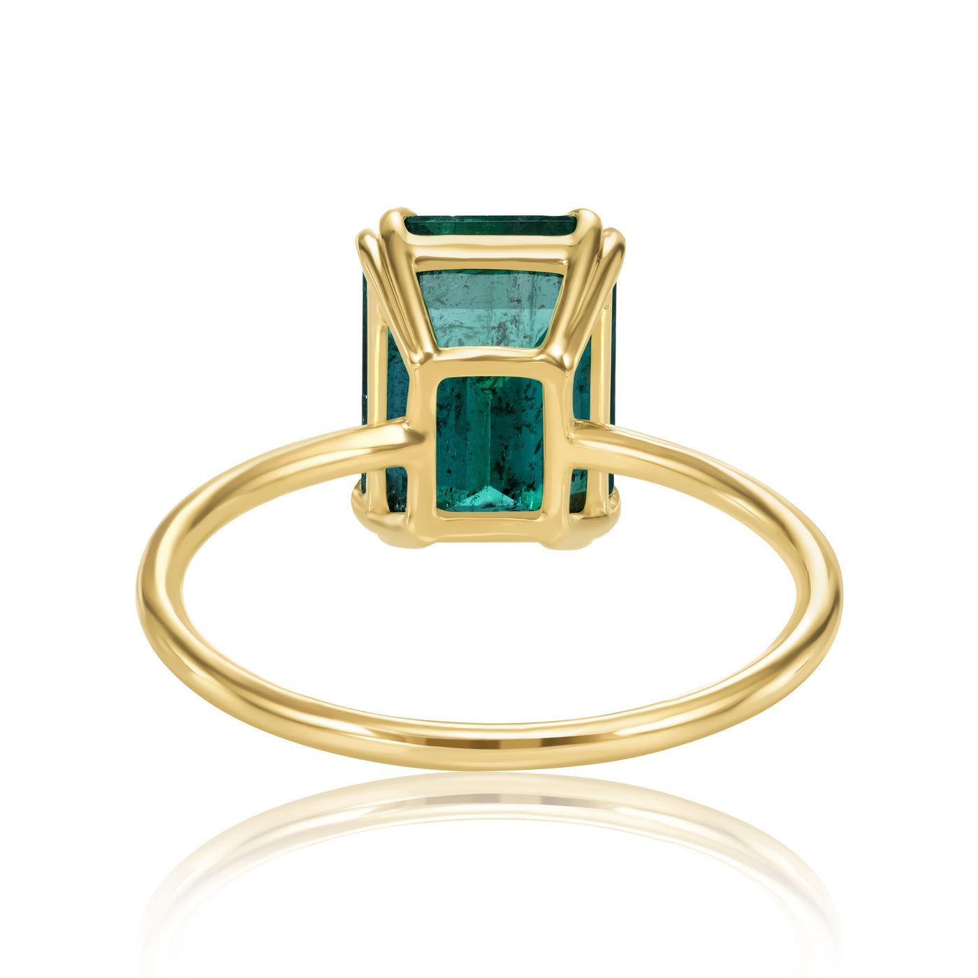 Solitaire Emerald Engagement Ring