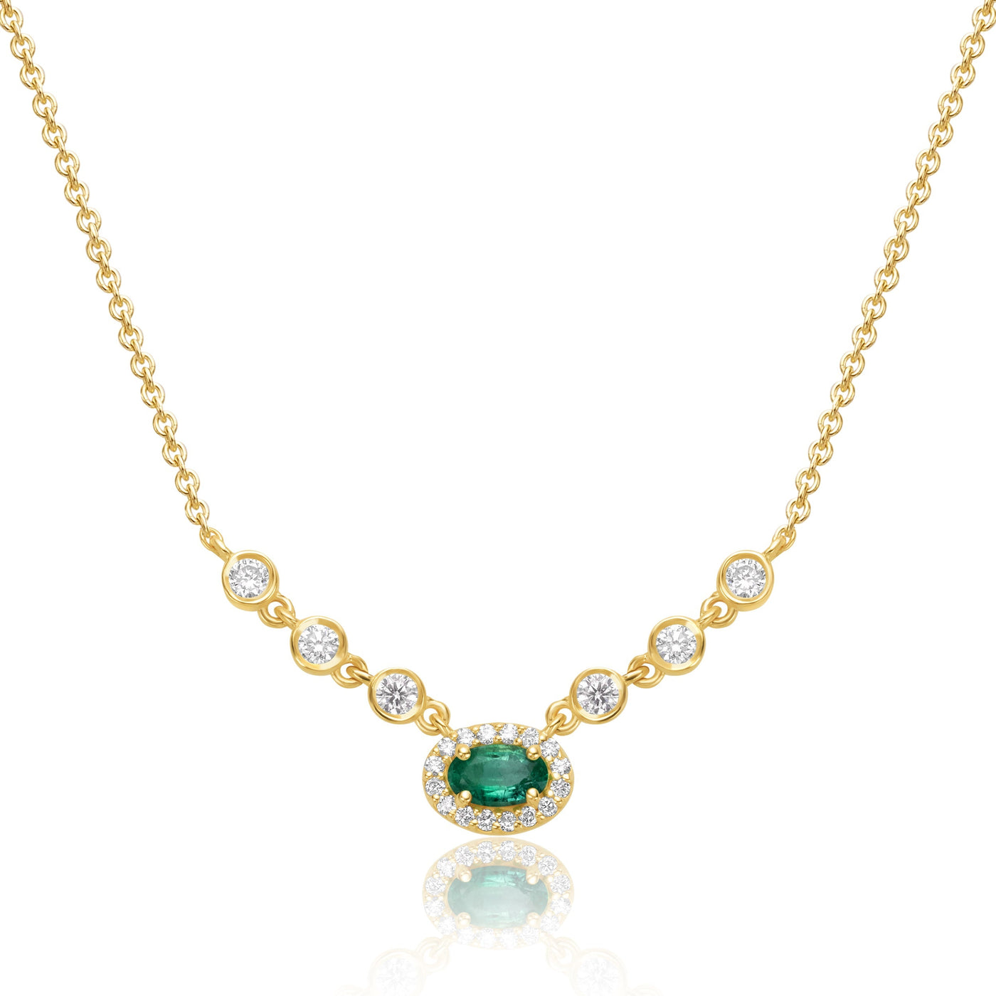 Diamond and Emerald Necklace