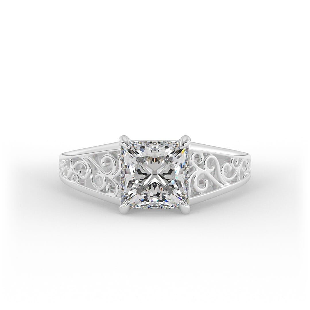 Anastasia Princess Vintage Set Lab Grown Engagement Ring