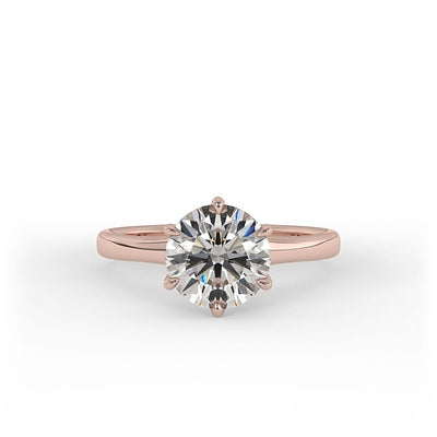 Audrey Brilliant Round Solitaire Set Engagement Ring