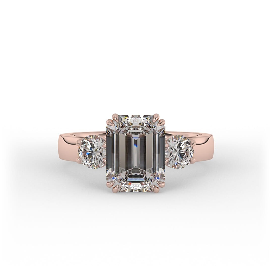 Aurelia 3 Stone Set Lab Grown Engagement Ring