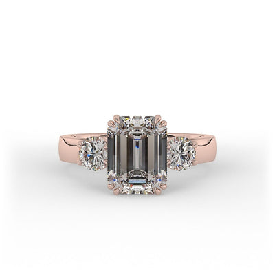 Aurelia 3 Stone Set Lab Grown Engagement Ring