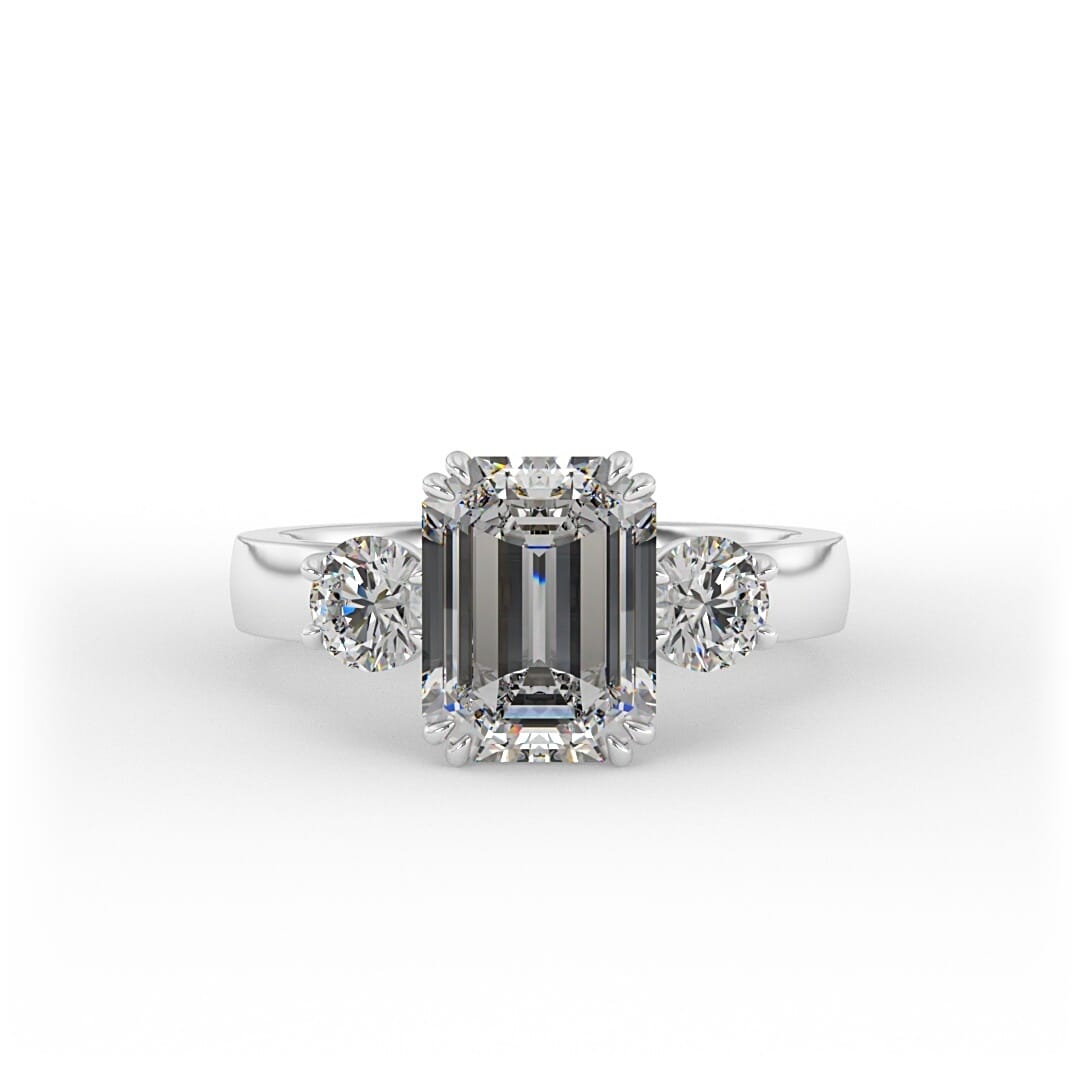 Aurelia 3 Stone Set Lab Grown Engagement Ring