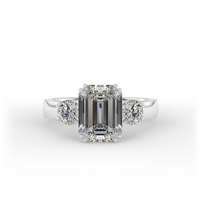 Aurelia 3 Stone Set Lab Grown Engagement Ring