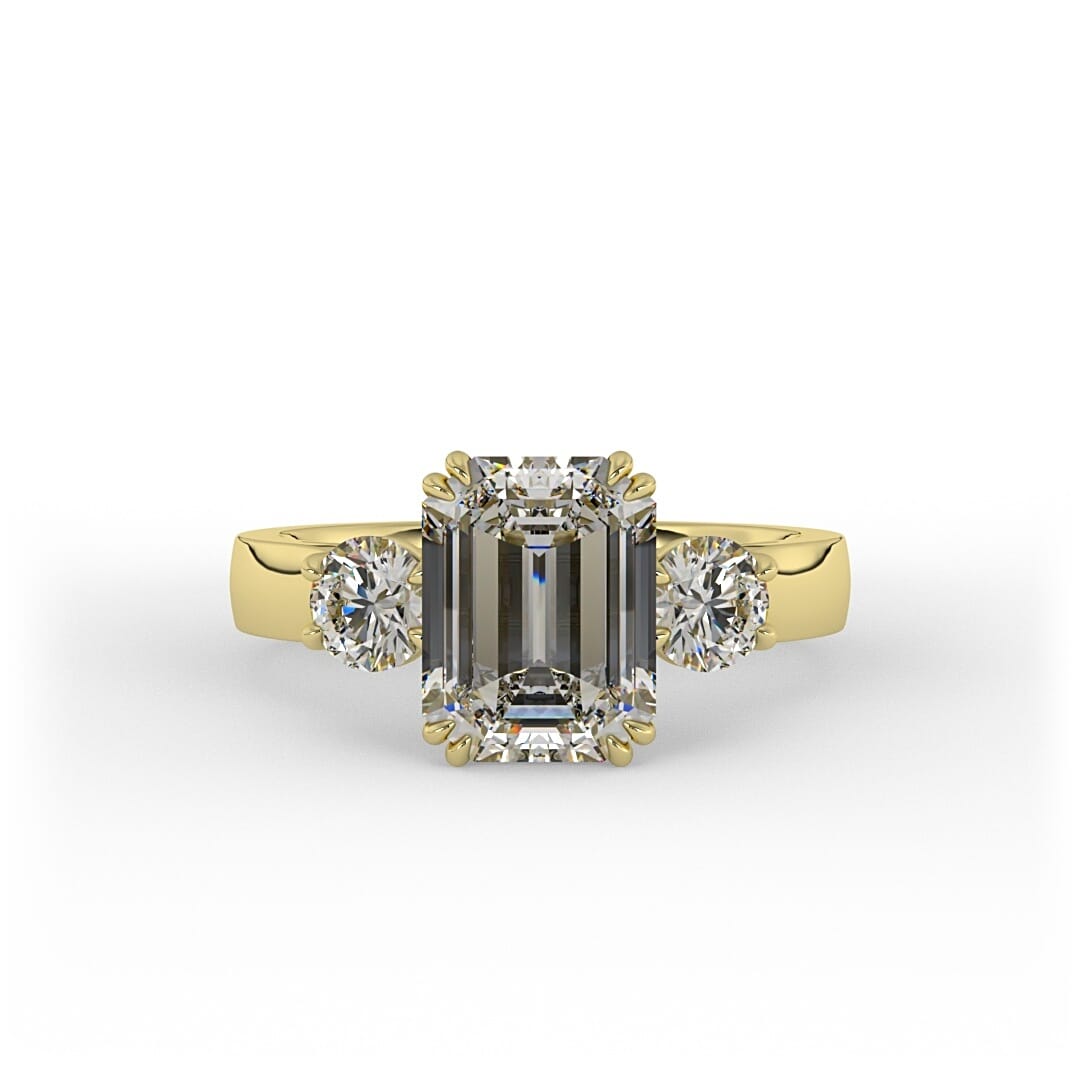 Aurelia 3 Stone Set Lab Grown Engagement Ring