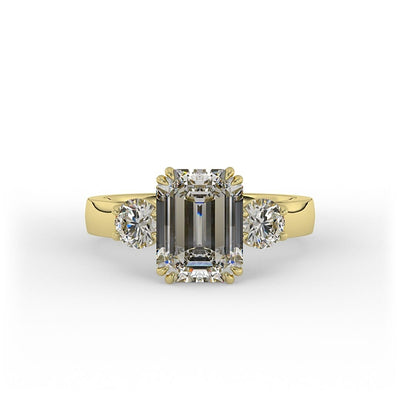 Aurelia 3 Stone Set Lab Grown Engagement Ring
