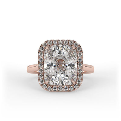 Aurora Cushion Halo Set Lab Grown Engagement Ring