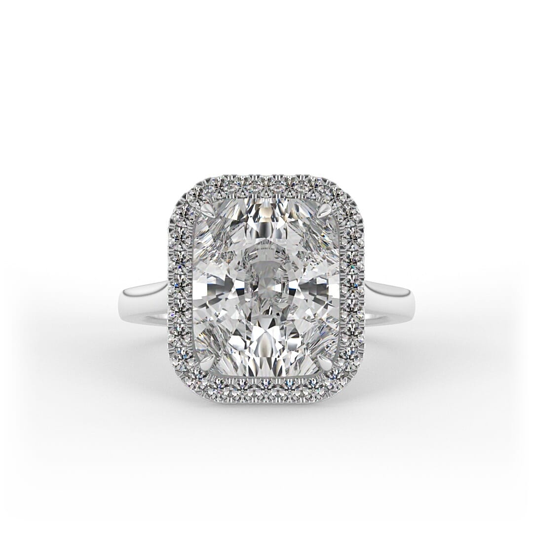 Aurora Cushion Halo Set Lab Grown Engagement Ring