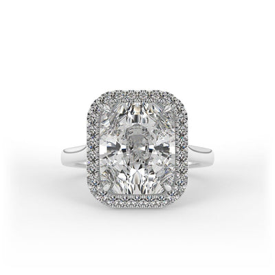 Aurora Cushion Halo Set Lab Grown Engagement Ring