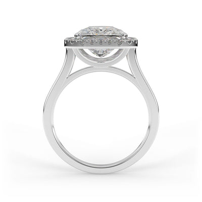 Aurora Cushion Halo Set Lab Grown Engagement Ring