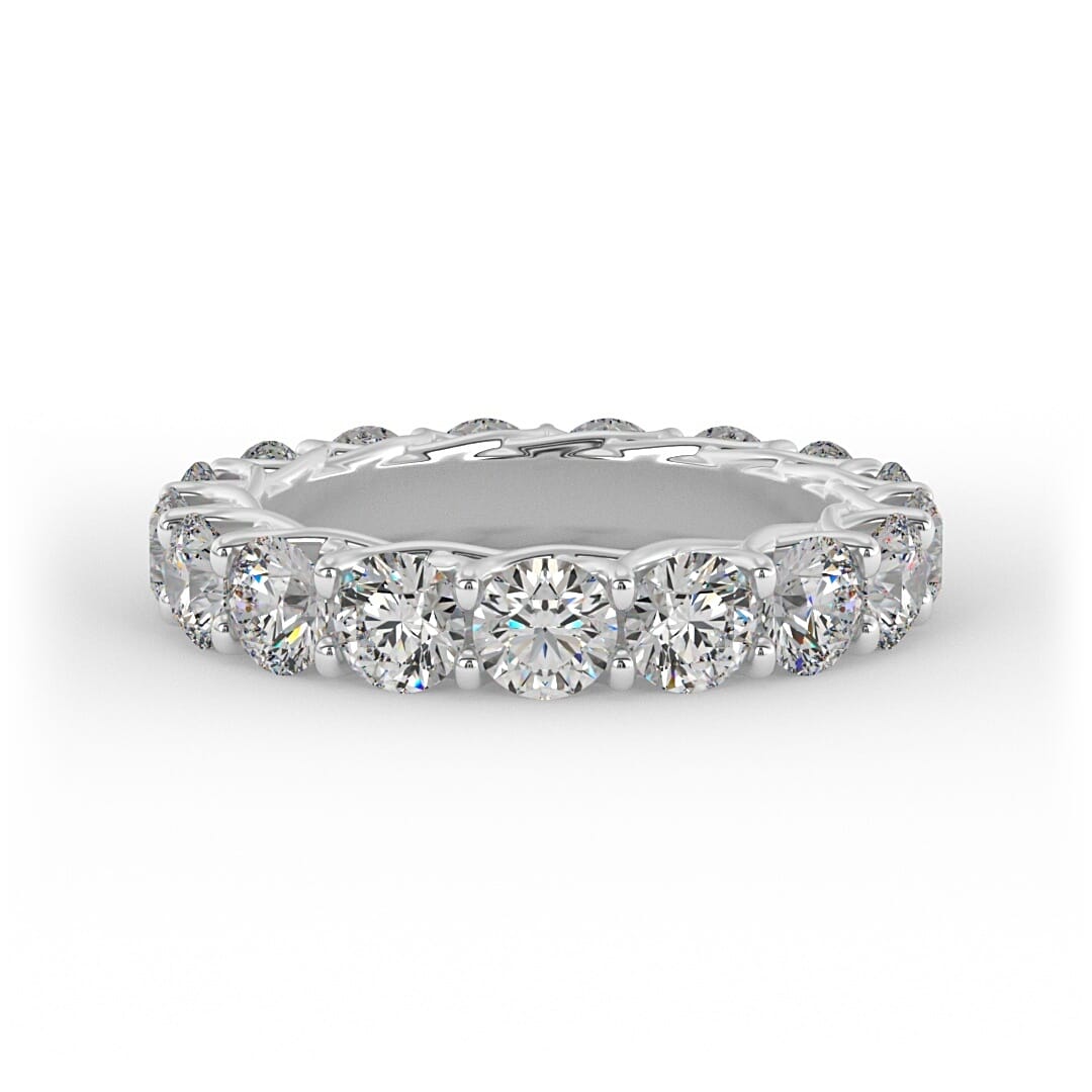 Lab Grown Brilliant Round Diamond Wedding Band