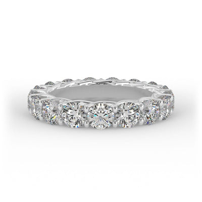 Lab Grown Brilliant Round Diamond Wedding Band