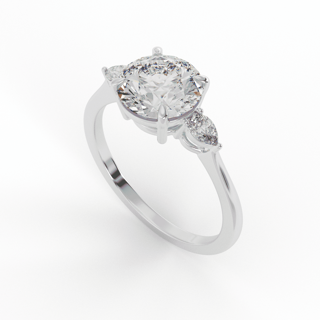 Brooklyn Brilliant Round 3 - Stone Set Engagement Ring