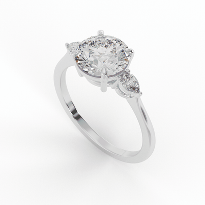 Brooklyn Brilliant Round 3 - Stone Set Engagement Ring