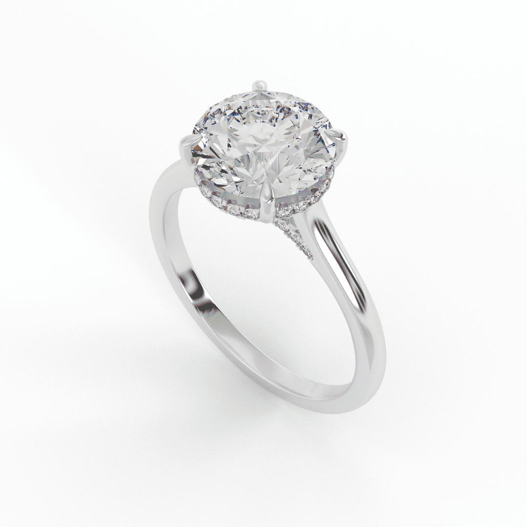Chiara Brilliant Round Solitaire Set Engagement Ring