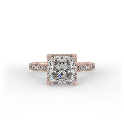 Clara Princess Pave Set Lab Grown Engagement Ring