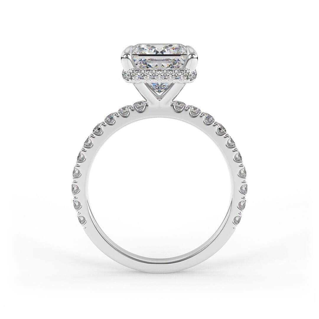 Clara Princess Pave Set Lab Grown Engagement Ring