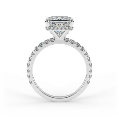 Clara Princess Pave Set Lab Grown Engagement Ring