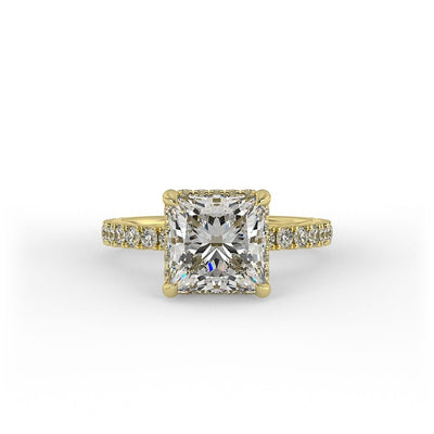 Clara Princess Pave Set Lab Grown Engagement Ring