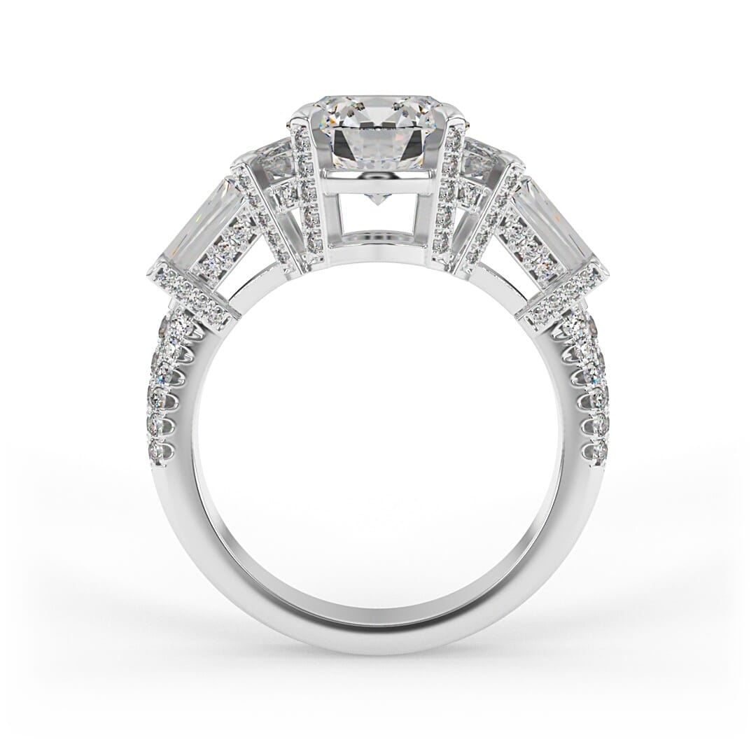 Delilah Brilliant Round Vintage Set Engagement Ring