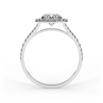 Emma Brilliant Round Pave Set Engagement Ring
