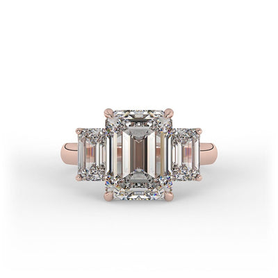Harper Emerald 3 - Stone Set Engagement Ring