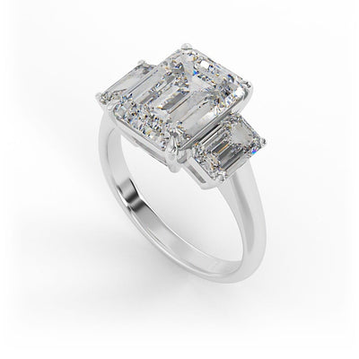 Harper Emerald 3 - Stone Set Lab Grown Engagement Ring