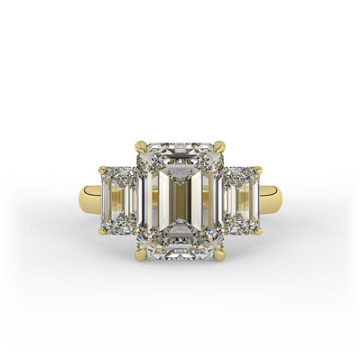 Harper Emerald 3 - Stone Set Engagement Ring