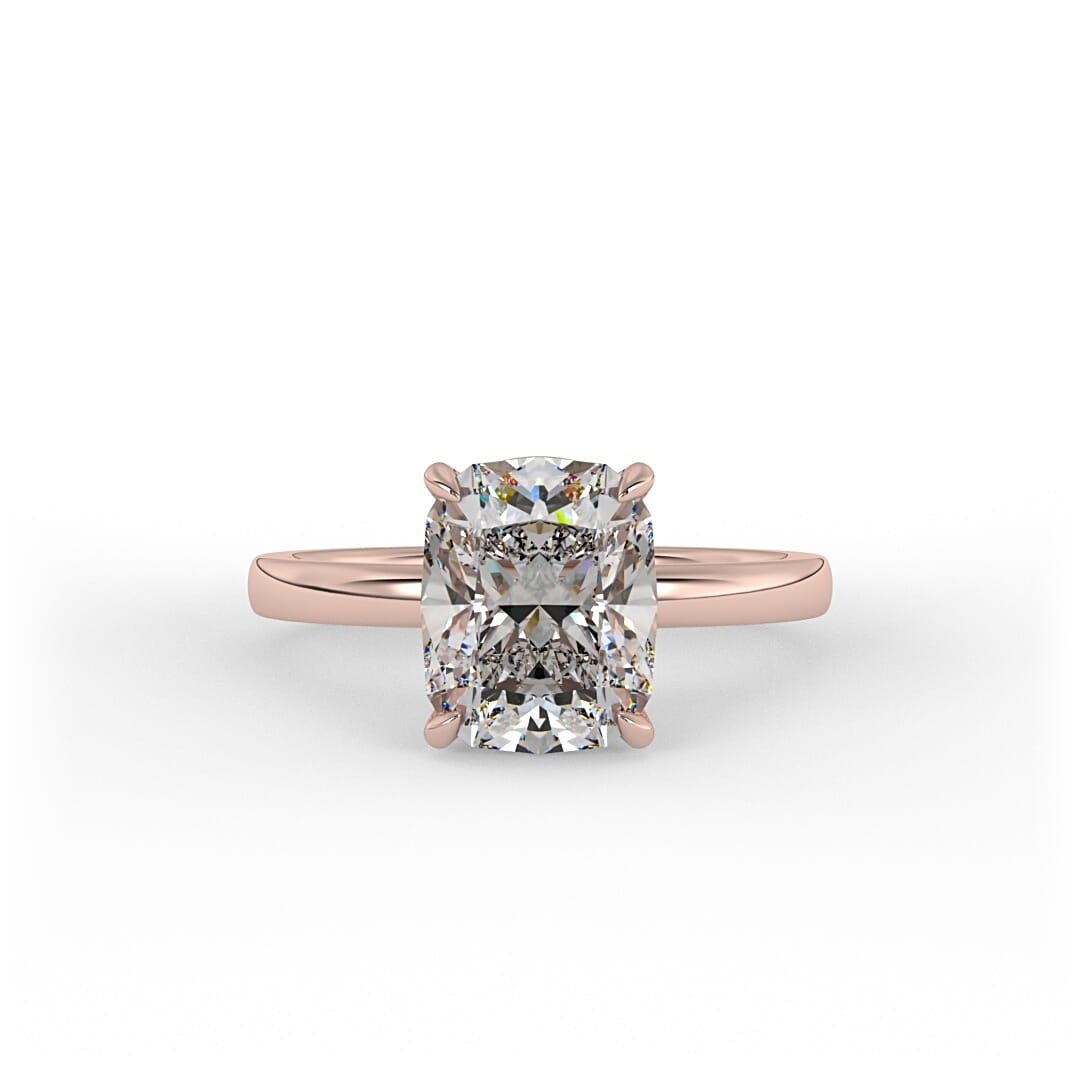 Hazel Cushion Solitaire Set Lab Grown Engagement