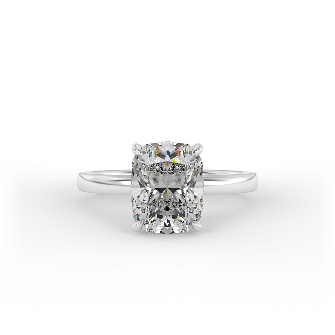 Hazel Cushion Solitaire Set Lab Grown Engagement