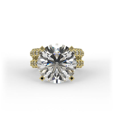 Iris Brilliant Round Pave Set Lab Grown Engagement Ring