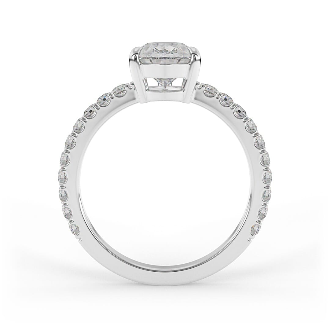 Isla Pear Pave Set Lab Grown Engagement Ring