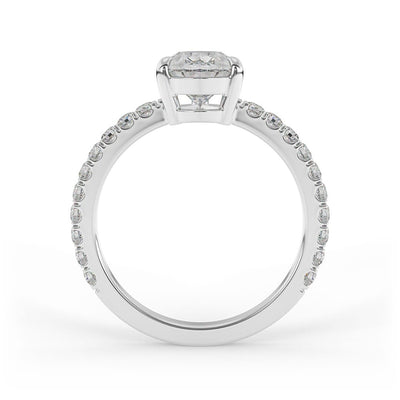 Isla Pear Pave Set Lab Grown Engagement Ring