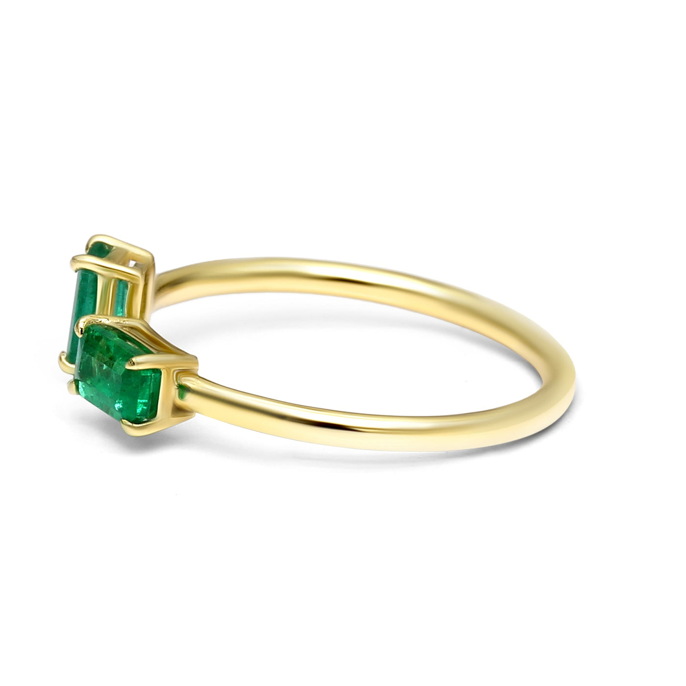 Emerald 2-Stone Ring