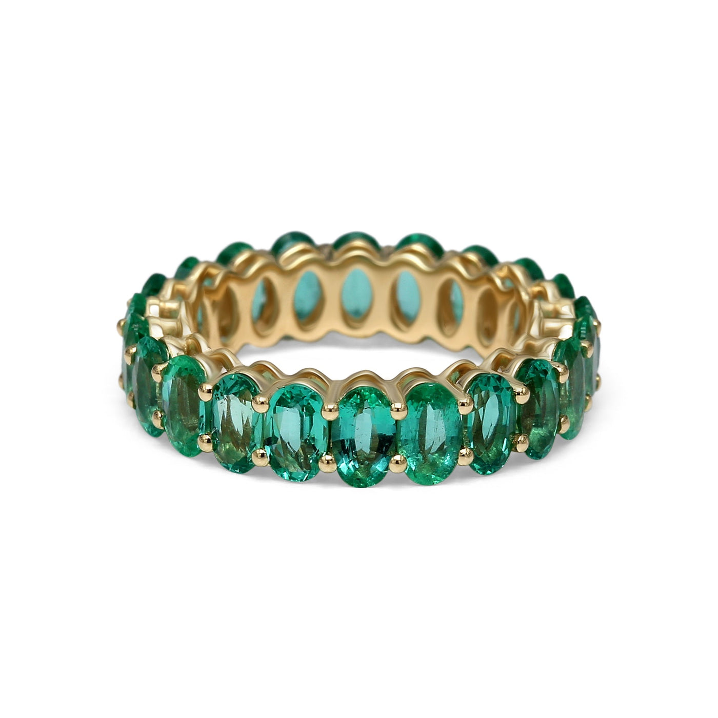 Oval Emerald Eternity Band