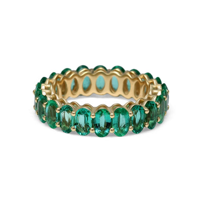 Oval Emerald Eternity Band