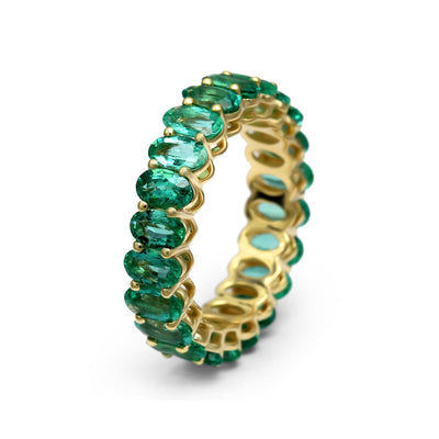 Oval Emerald Eternity Band