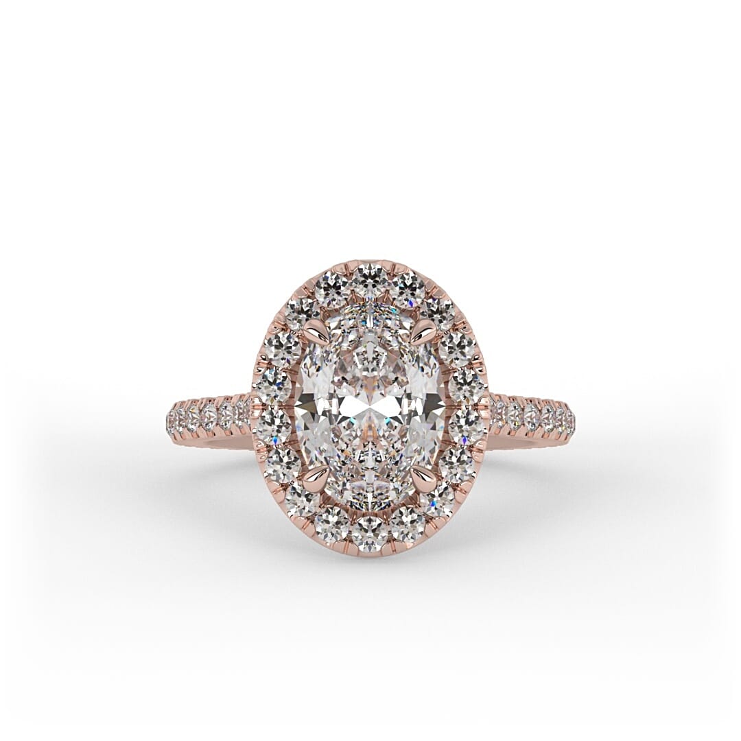 Josephina Brilliant Round Halo Set Engagement Ring