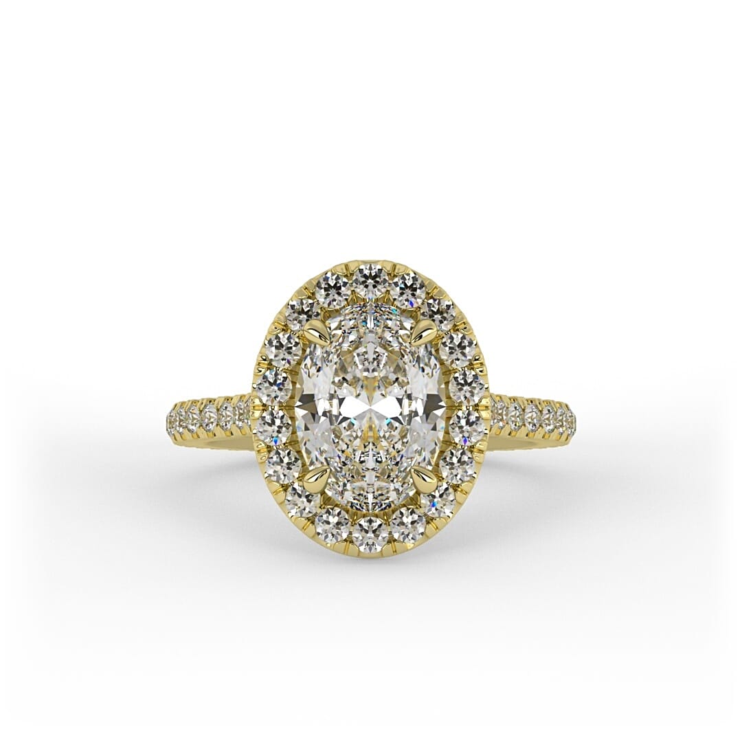 Josephina Brilliant Round Halo Set Engagement Ring