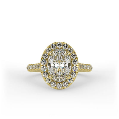 Josephina Brilliant Round Halo Set Engagement Ring