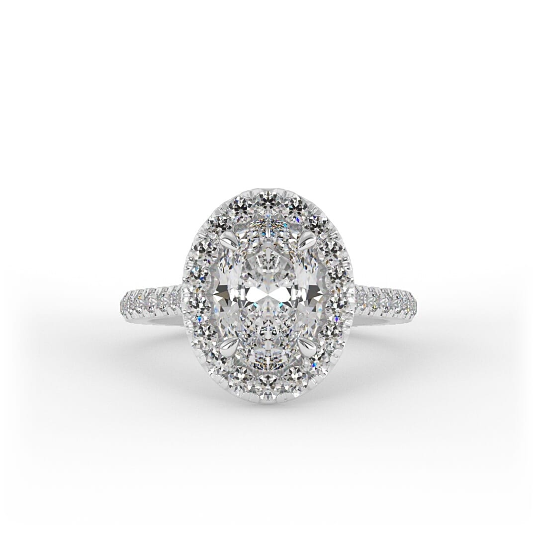 Josephina Brilliant Round Halo Set Engagement Ring