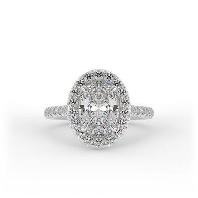Josephina Brilliant Round Halo Set Engagement Ring