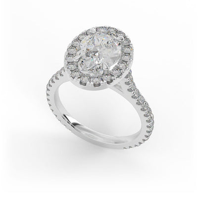 Josephina Brilliant Round Halo Set Engagement Ring