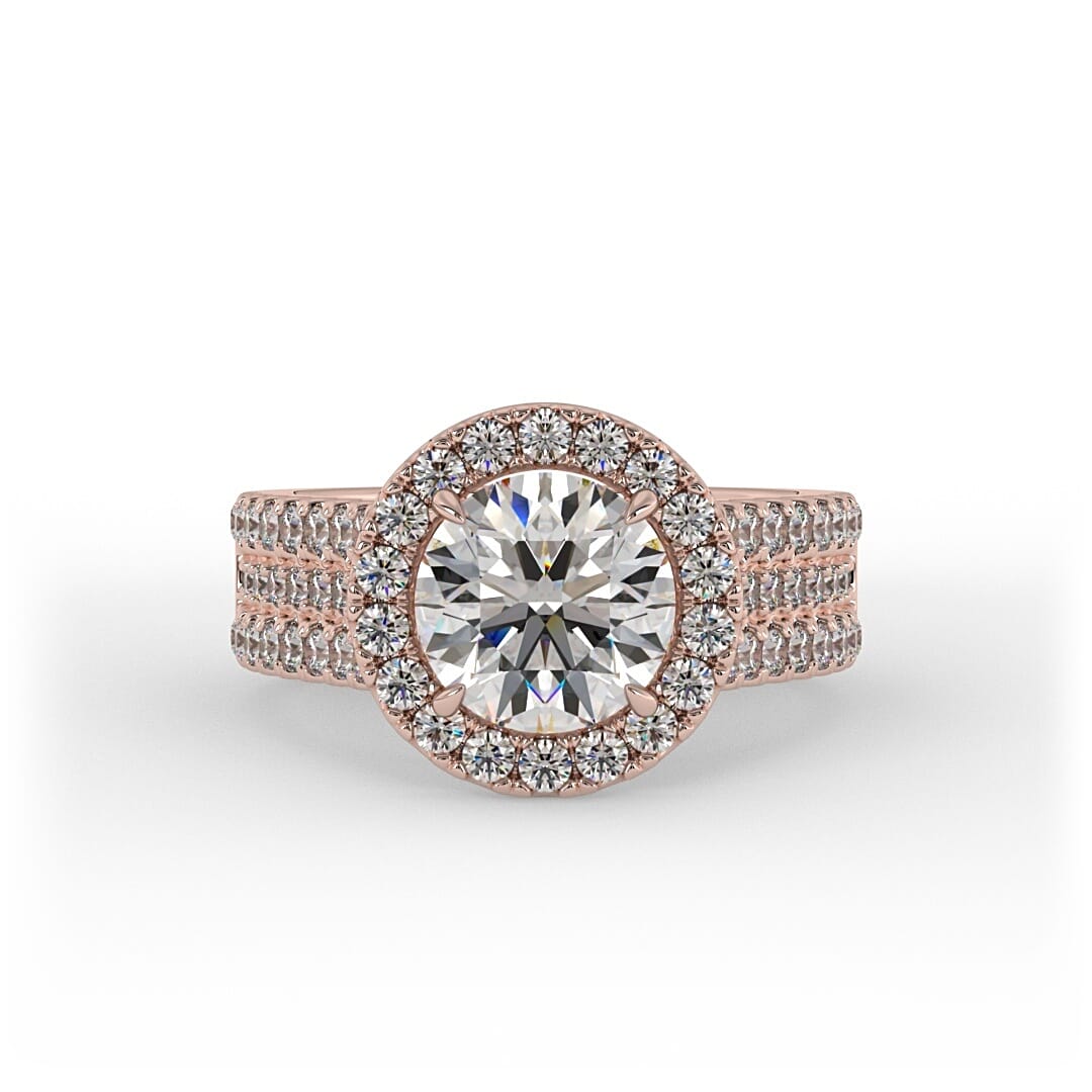 Mae Brilliant Round Halo Set Lab Grown Engagement Ring