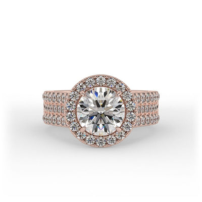 Mae Brilliant Round Halo Set Lab Grown Engagement Ring