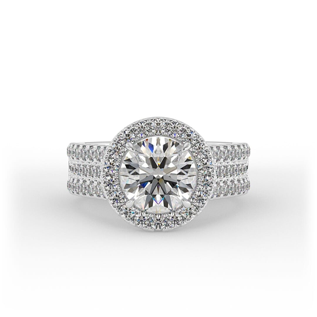 Mae Brilliant Round Halo Set Lab Grown Engagement Ring