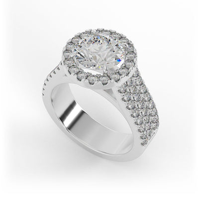 Mae Brilliant Round Halo Set Lab Grown Engagement Ring